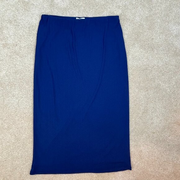 AFRM Los Angeles Lynch Mesh Midi Skirt in Sodalite Royal Blue Size M NEW - Picture 1 of 7